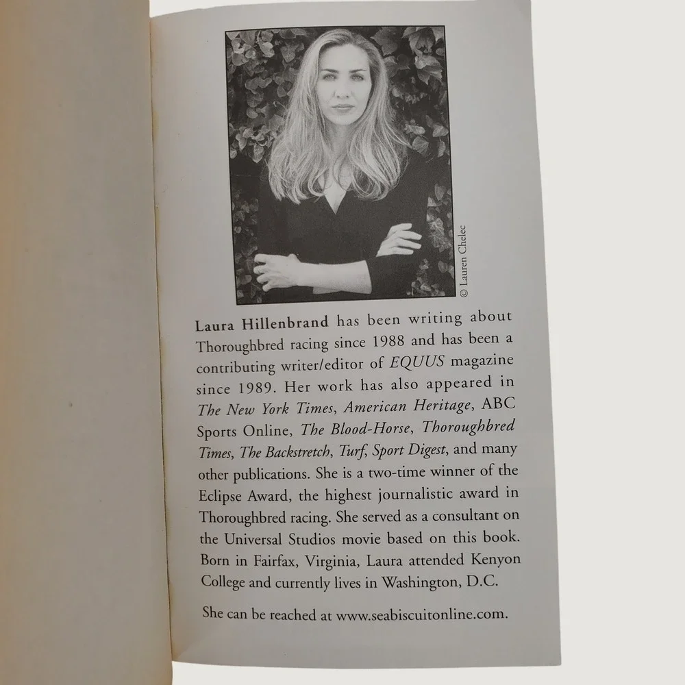 Seabiscuit An American Legend Laura Hillenbrand Paperback 2001 Movie Tie-In
